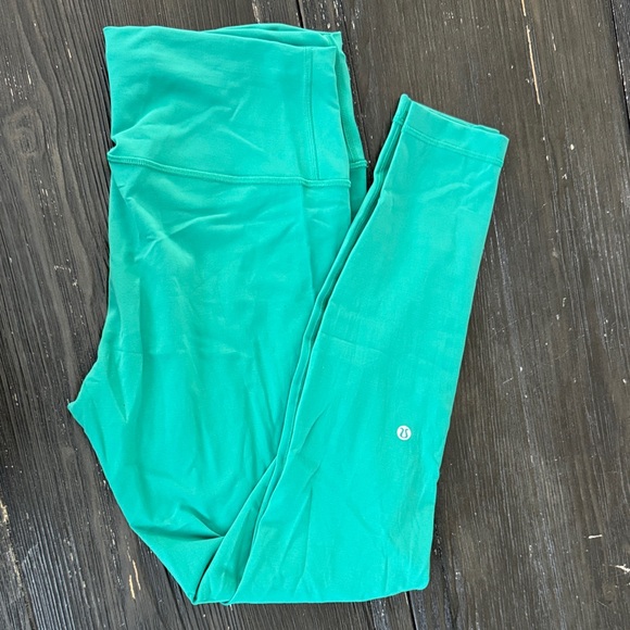 Lululemon Wunder Train High-Rise Tight 28” size 12 Cascadia Green - Picture 1 of 7